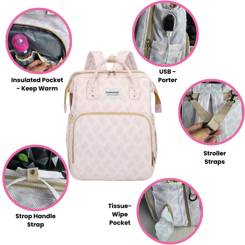 MamaCore™ Luxe 3-in-1 Diaper Backpack